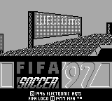 FIFA Soccer 97 title screen for GameBoy